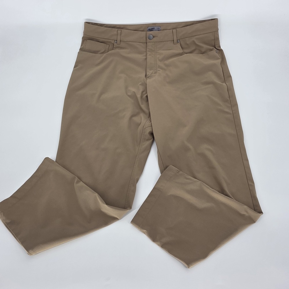VRST Pants Mens 38x30 Khaki Athletic Taper Limitless Pants Performance 5-pockets